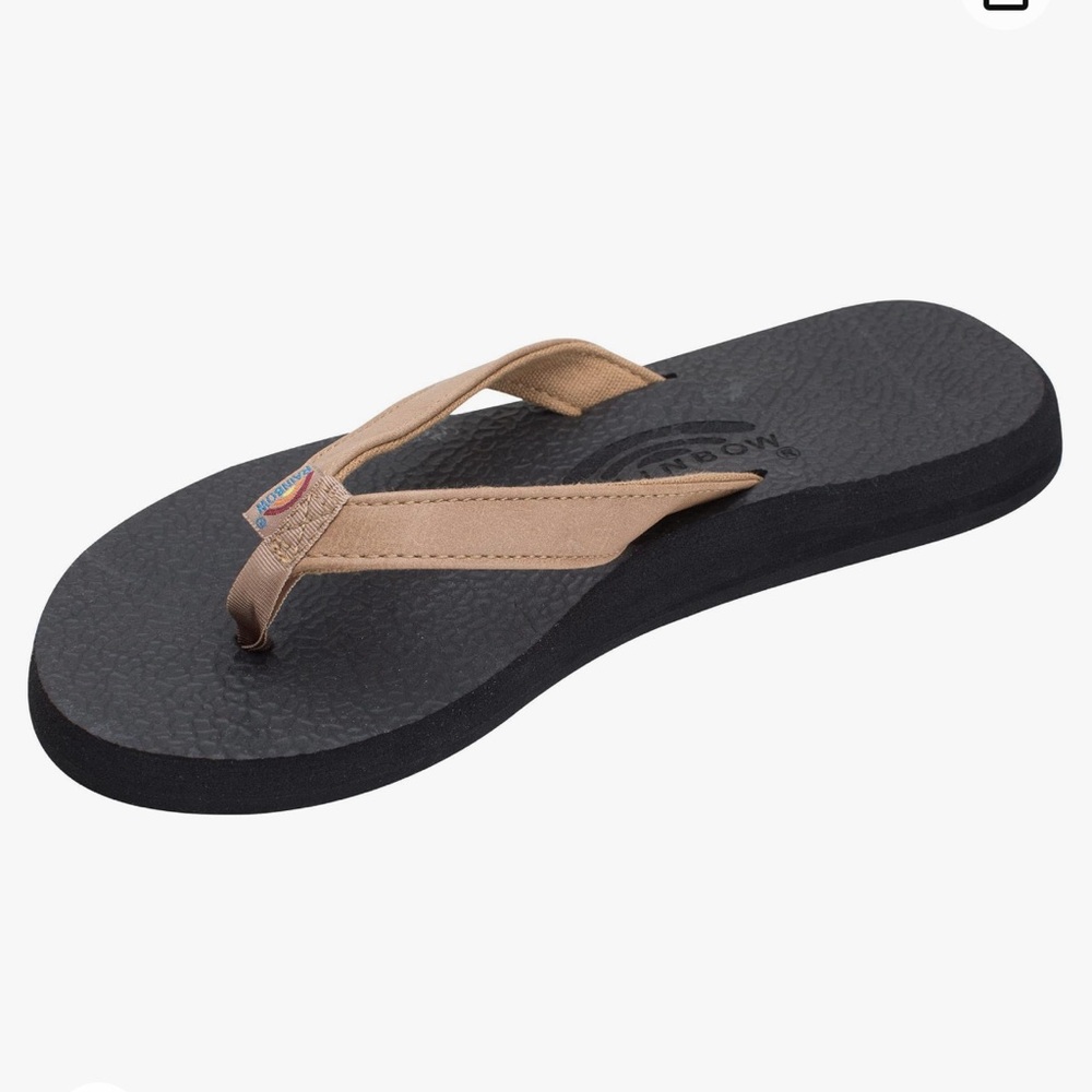 Rainbow Sandals: THE COTTONS - SOFT RUBBER TOP SOLE TAPERED STRAP